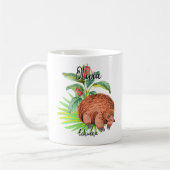 Mug Ajouter le nom Echidna Australian Animal (Gauche)