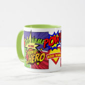Mug (AJOUTER LE NOM) Est Mon SUPERHERO Personnalisé CO (Devant gauche)