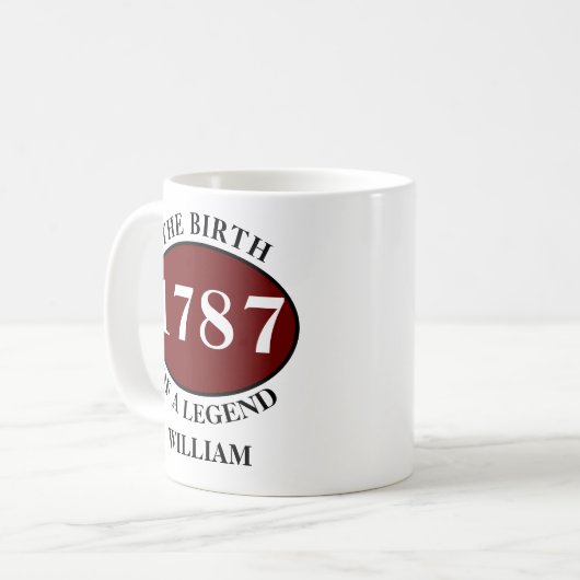 Mug Ajouter le nom et l'année Anniversaire (Devant gauche)
