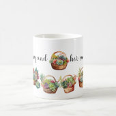 Mug Ajouter le nom et le texte, Paniers de Plantes suc (Centre)