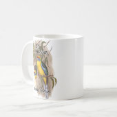 Mug Ajouter le nom Green Rosella Australian Bird Anima (Devant gauche)