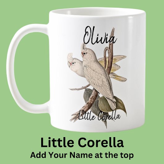 Mug Ajouter le nom Little Corella Australian Bird Anim