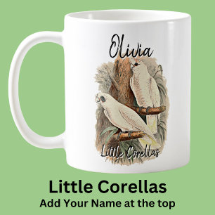 Mug Ajouter le nom Little Corellas Australian Bird Ani
