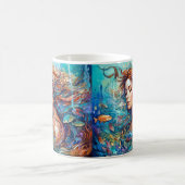 Mug Ajouter le nom Sirène sous l'eau en mer, Poisson d (Centre)