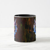 Mug Ajouter le nom Texte, Imaginaire rose bleu Dragon (Centre)