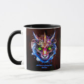Mug Ajouter le nom Texte, Imaginaire rose bleu Dragon (Gauche)