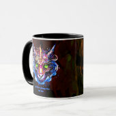 Mug Ajouter le nom Texte, Imaginaire rose bleu Dragon (Devant gauche)