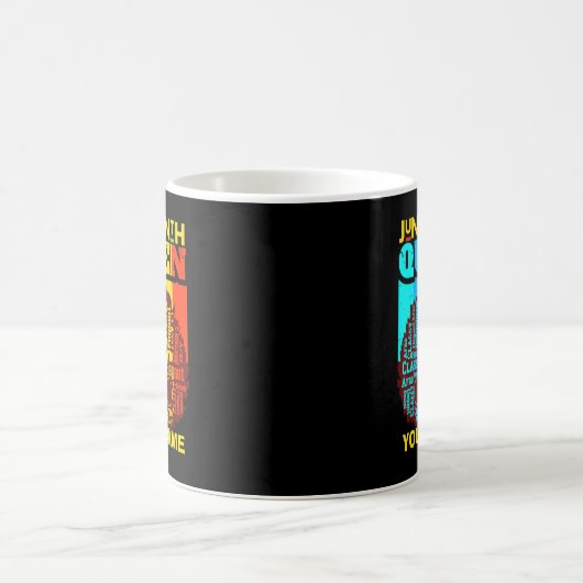 Mug Ajouter le nom Texte Junetdix Black Queen Afro Mel (Centre)