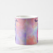 Mug Ajouter le nom Texte, Pastels Peint Chat Siamais (Centre)
