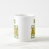 Mug Ajouter Nom, AUSSIE AUSSIE, Or & Green Typographie (Centre)