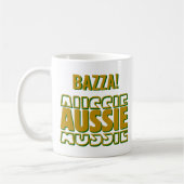 Mug Ajouter Nom, AUSSIE AUSSIE, Or & Green Typographie (Gauche)