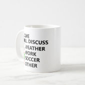 Mug Ajouter Nom Discutera - SOCCER ou tout sport etc (Devant gauche)