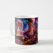 Mug Ajouter Nom Dragon Fantastique avec Livre & Café (Devant gauche)