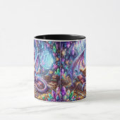 Mug Ajouter Nom Dragon Fantastique avec Livre & Café (Centre)