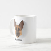 Mug Ajouter Nom du chien, berger allemand GSD (Devant gauche)