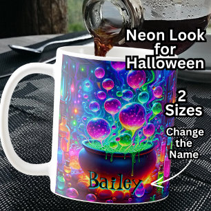 Mug Ajouter Nom, Neon Look Sorcières Cauldon & Fire