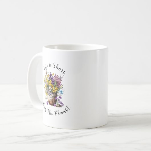 Mug Ajouter Nom, Texte - La vie est courte, Acheter Le (Devant gauche)