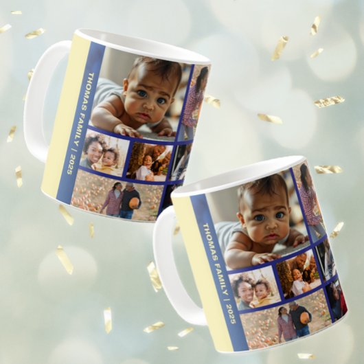 Mug Ajouter Photos Blessed Year Family Photo Collage