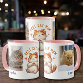 Mug Ajouter Photos Noms Message Customisé Chat Thème