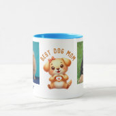 Mug Ajouter Photos Noms Message Customisé Chien Thème (Centre)