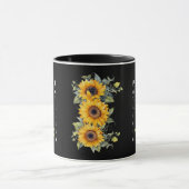 Mug Ajouter Prénom Charming Sunflower Jaune (Centre)