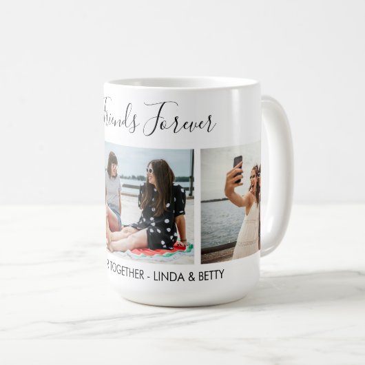 Mug Ajouter Propre Script 3 Photo Collage Meilleurs Am (Devant droit)