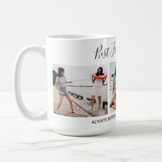 Mug Ajouter Propre Script 3 Photo Collage Meilleurs Am (Gauche)