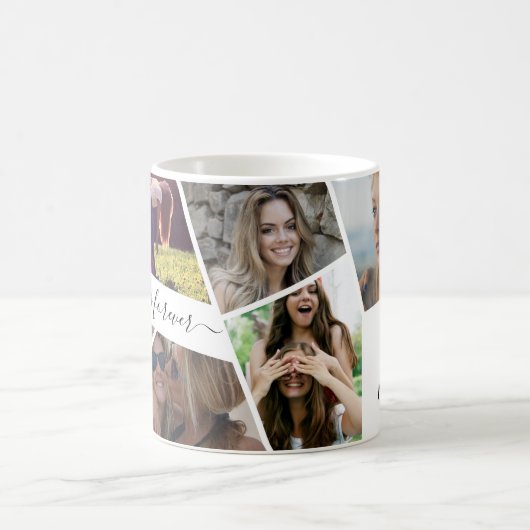 Mug Ajouter Propre Texte Script Photo Collage Best Fri (Centre)
