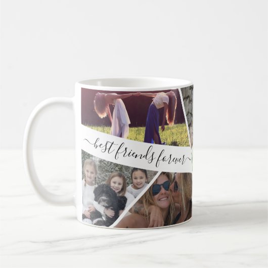 Mug Ajouter Propre Texte Script Photo Collage Best Fri (Gauche)