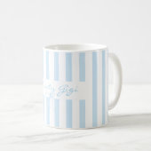 Mug Ajouter son propre texte Tante bébé rayé bleu (Devant droit)