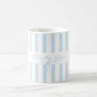 Mug Ajouter son propre texte Tante bébé rayé bleu
