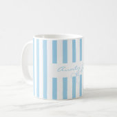 Mug Ajouter son propre texte Tante bébé rayé bleu (Devant gauche)