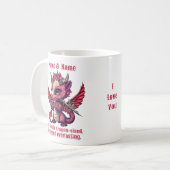 Mug Ajouter un devis de noms, Jour des valentines de D (Devant gauche)