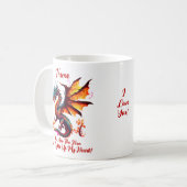 Mug Ajouter un devis de noms, Red Fire Dragon Valentin (Devant gauche)