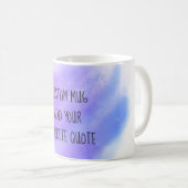 Mug ajouter un devis personnalisé d'aquarelle violet e (Devant droit)