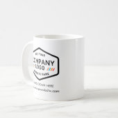 Mug Ajouter un logo d'entreprise Adresse du site Web d (Devant gauche)