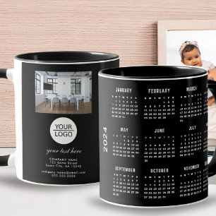 Mug Ajouter un logo Texte personnalisé Photo de l'entr