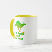Mug Ajouter un nom, Aussie Aussie Aussie Green Gold Ka (Devant gauche)