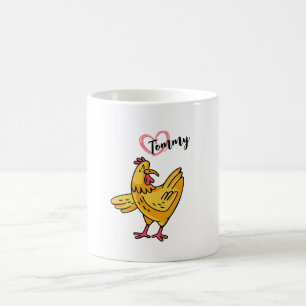 Mug Ajouter un nom aux poulets Anniversaire Cadeau, ch