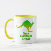 Mug Ajouter un nom, Best Dad Australia, Green Gold Kan (Gauche)
