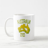 Mug Ajouter un nom Carte jaune vert Australie avec Kan (Gauche)
