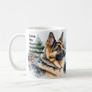 Mug Ajouter un nom Changer de texte, berger allemand d