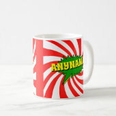 Mug Ajouter un nom Comique Style de livre Texte Jaune  (Devant droit)