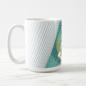 Mug Ajouter un nom Cool moderne blanc & Turquoise Guit (Gauche)