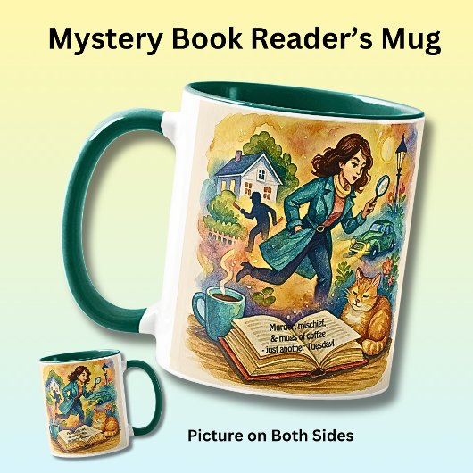Mug Ajouter un nom de texte, meurtre, méfait et café