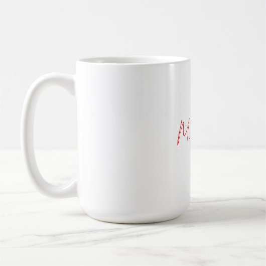 Mug Ajouter un nom Elegant Creative Callgraphy Rouge B (Gauche)