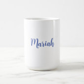 Mug Ajouter un nom Elegant Creative Classic Bleu Blanc (Centre)