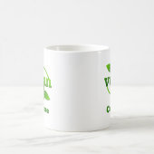 Mug Ajouter un nom Feuilles verts Vegan (Centre)