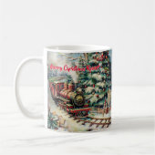 Mug Ajouter un nom, joyeux moteur de train à vapeur No (Gauche)