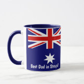 Mug Ajouter un nom Meilleur papa drapeau australien su (Gauche)
